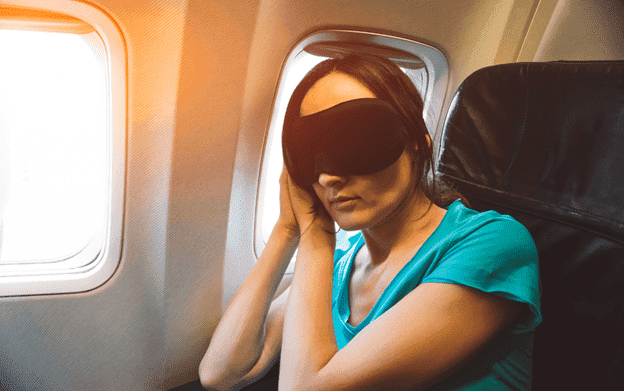 Sleeping on plane