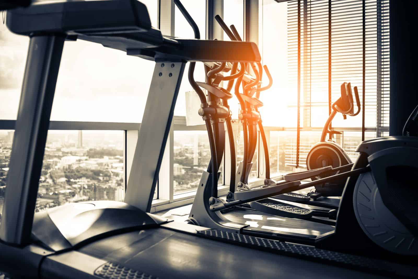 Gym Equipment bathed in Sunlight
