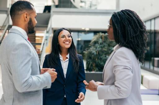 Three Colleagues talking