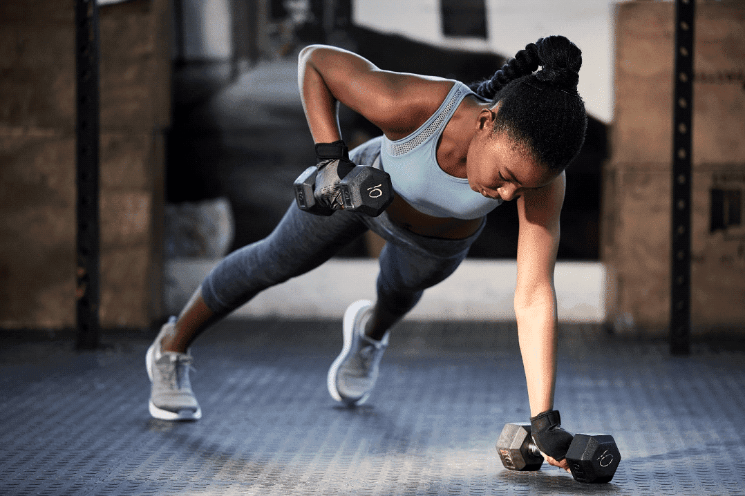 Woman training at gym