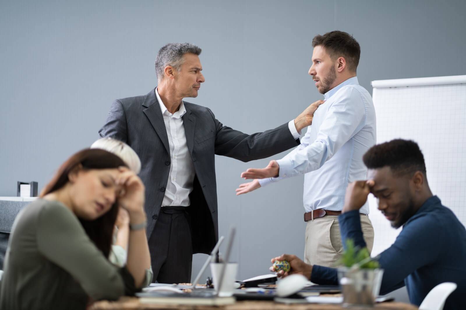 Coworkers arguing