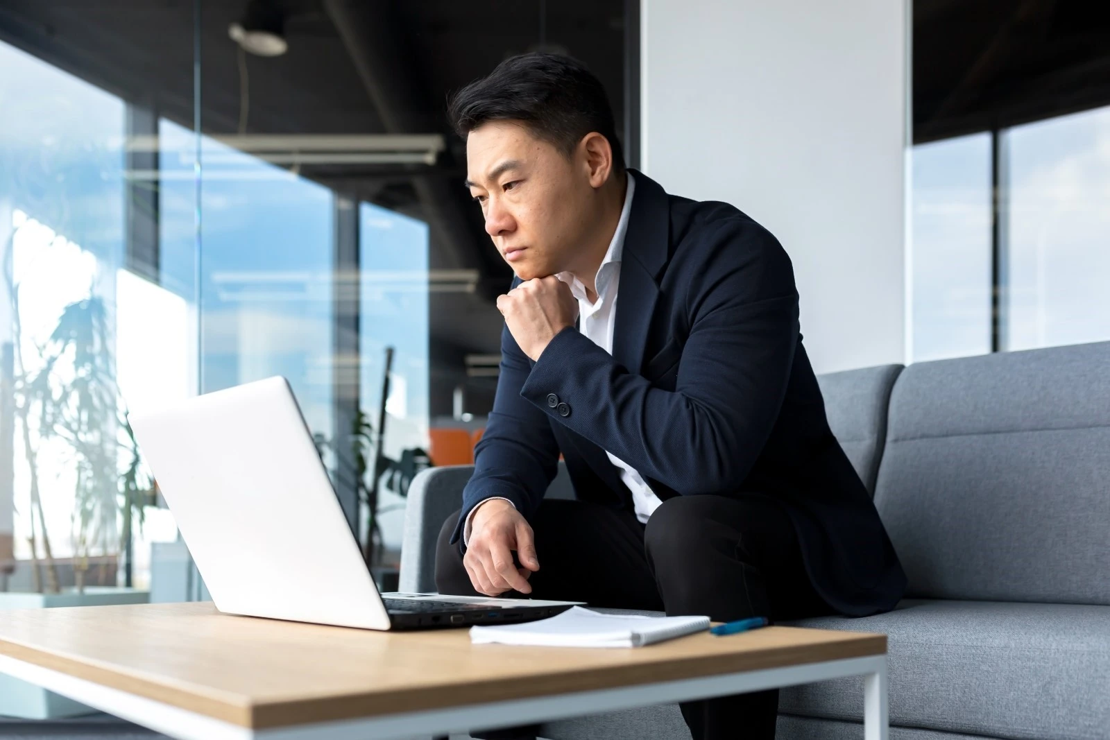Businessman deciding something